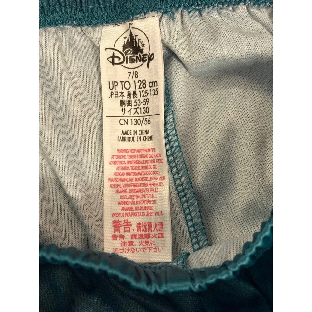Disney Descendants 2 Uma Deluxe Costume Girls 7/8 Teal Pirate Jacket Pants Set